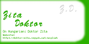 zita doktor business card